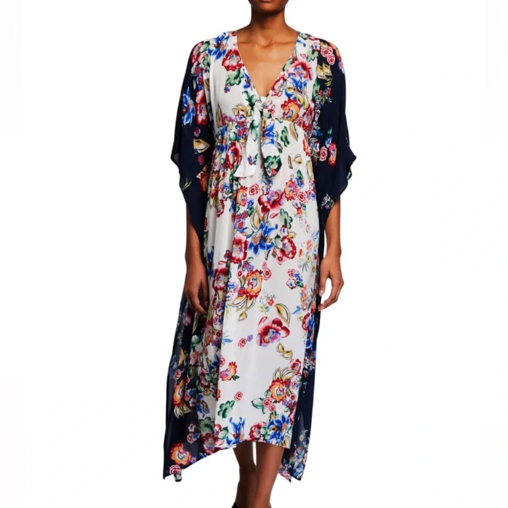 Johnny Was Maya Kaftan Multicolor Floral